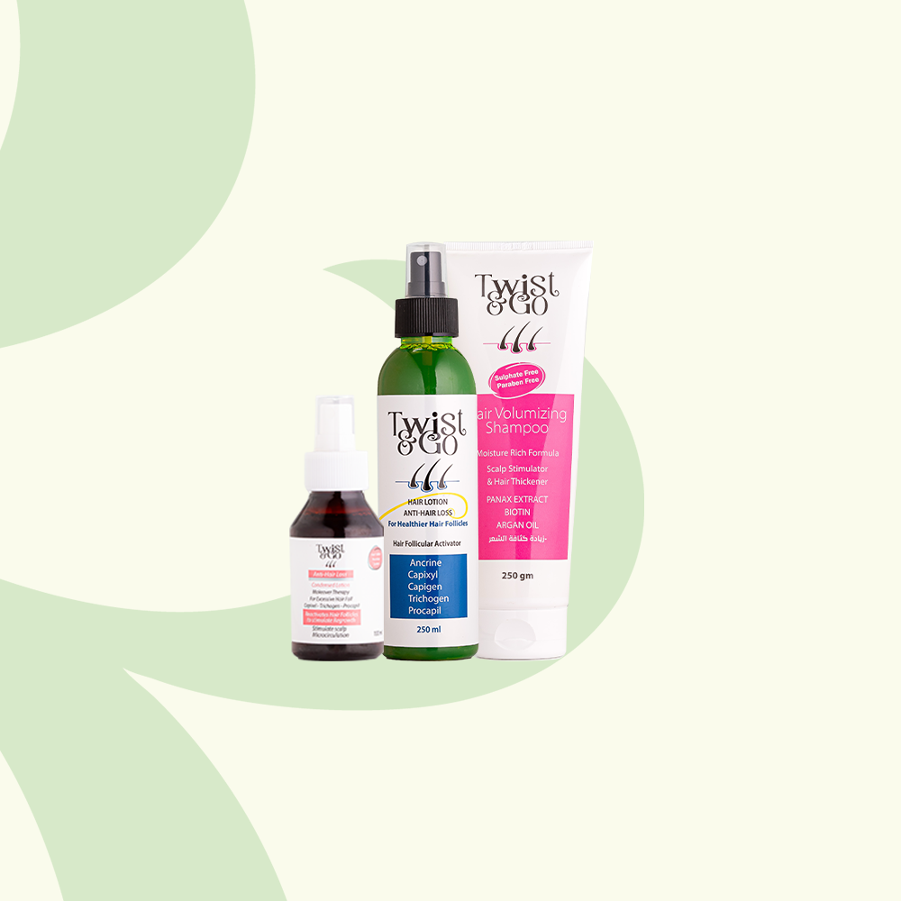 The Power Trio for Severe Hair Fall , Twist & Go Hair Recovery Bundle