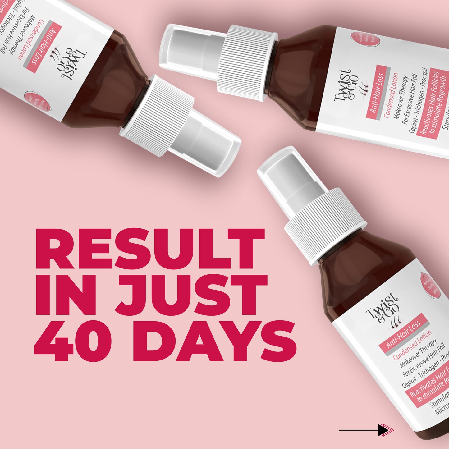 Twist & Go Makeover Therapy for Excessive Hair Fall - Anti-Hair Loss Lotion 100ML
