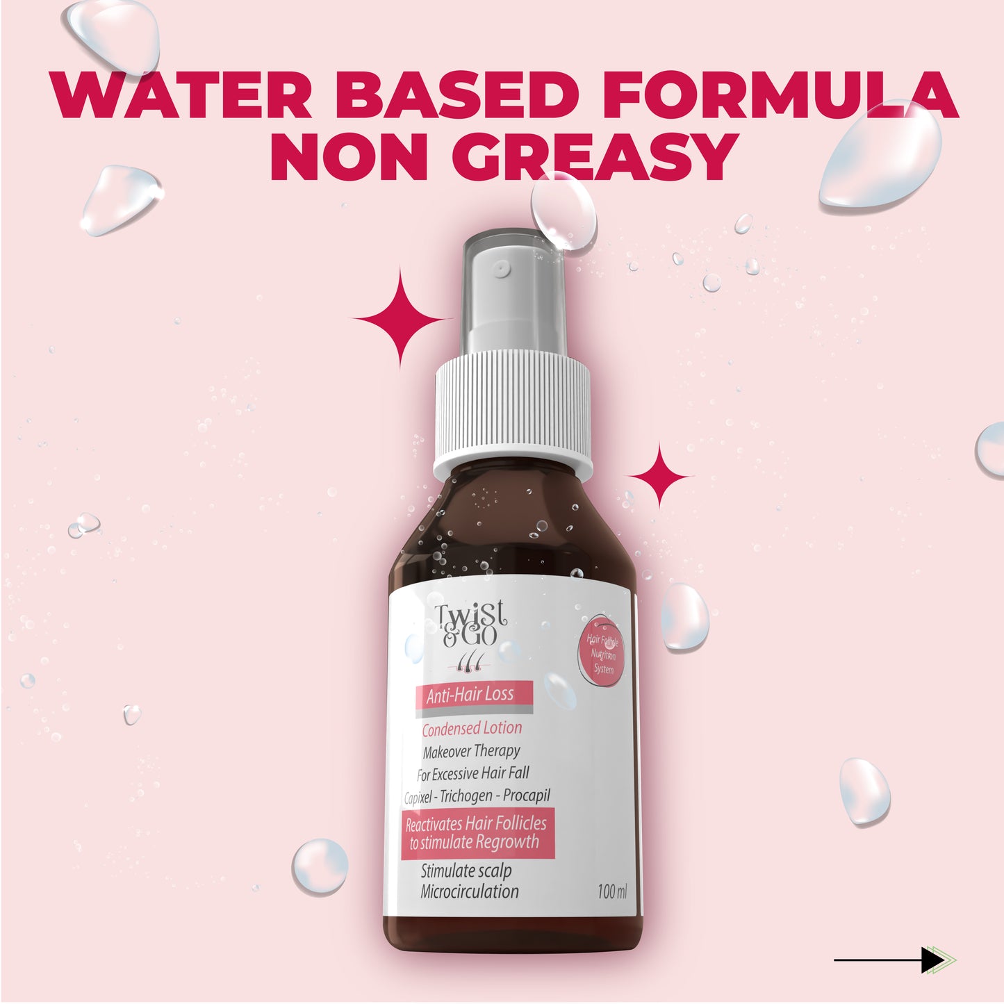Twist & Go Makeover Therapy for Excessive Hair Fall - Anti-Hair Loss Lotion 100ML