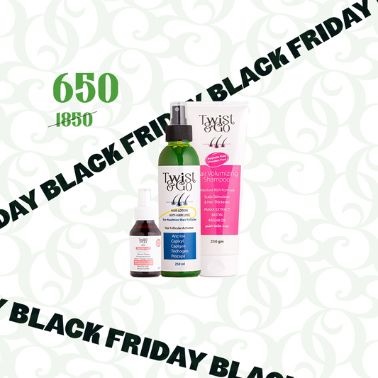 The Power Trio for Severe Hair Fall , Twist & Go Hair Recovery Bundle