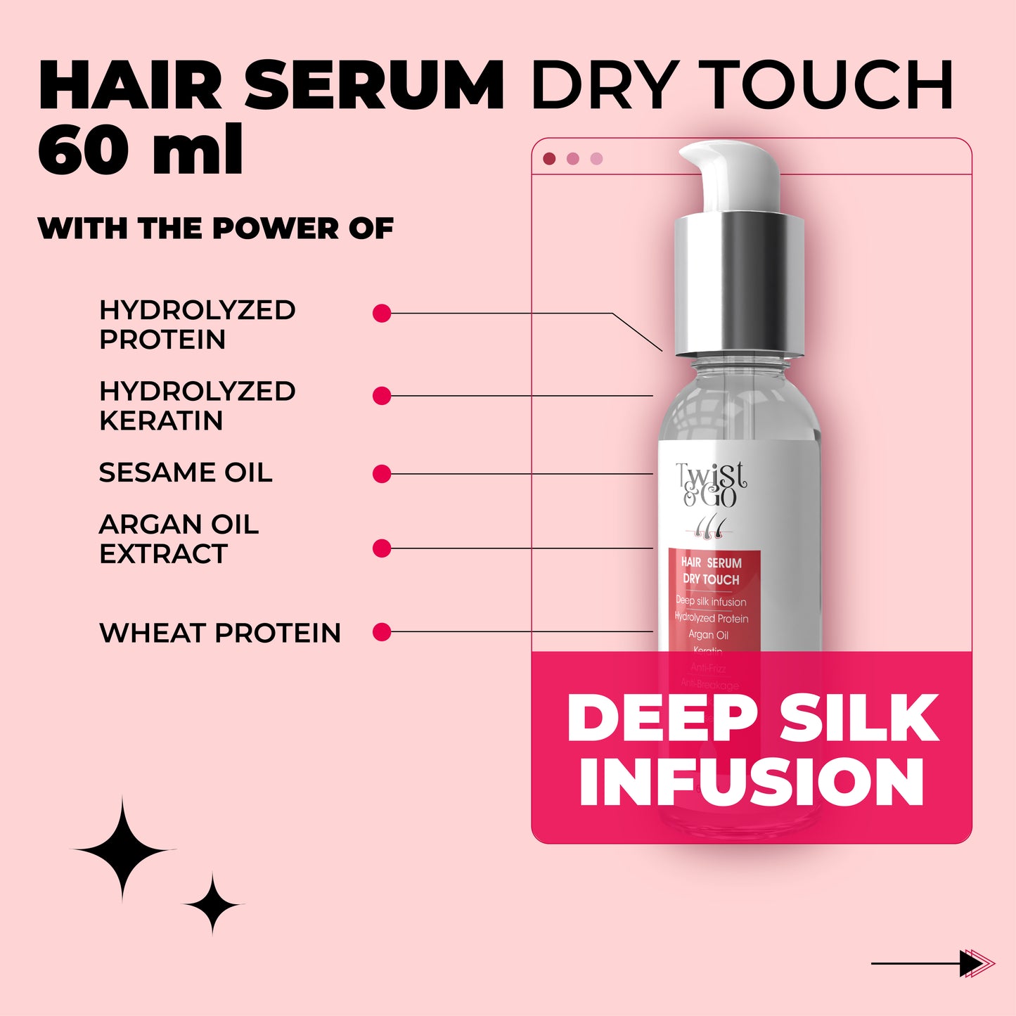 Twist & Go Hair Serum Dry Touch 60ML