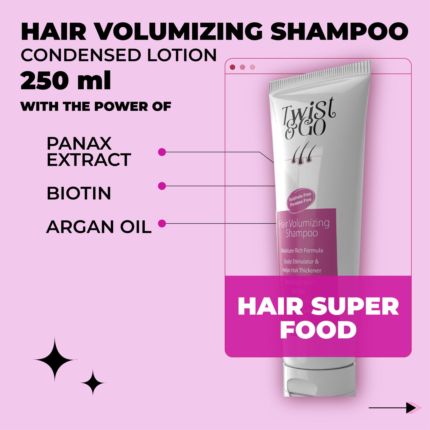 Twist & Go Volumizing Shampoo 250ML