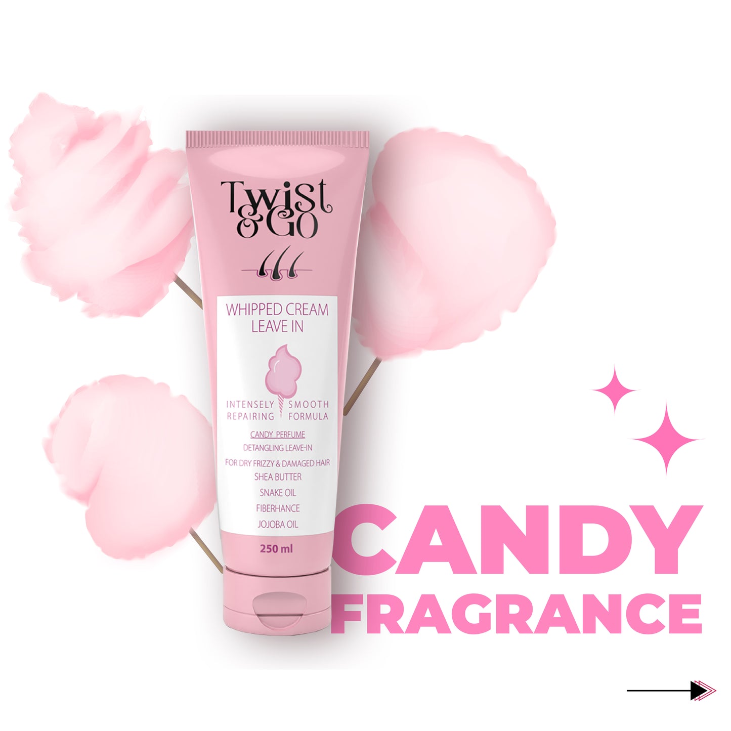 Twist & Go Whipped Cream Leave-In 250GM (Intensely Repairing Smooth Formula)