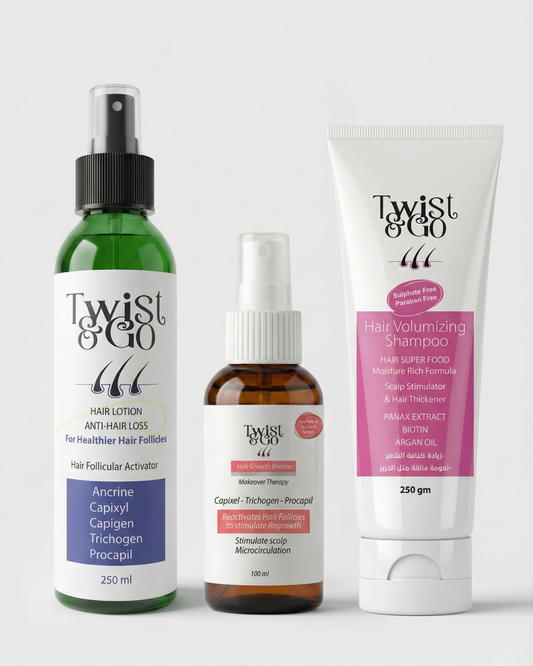The Power Trio for Severe Hair Fall , Twist & Go Hair Recovery Bundle